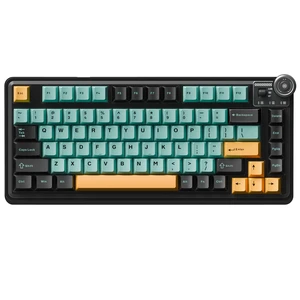 Aula AU75 Wireless Mechanical Keyboard, Hot Swap Gasket Gaming Keyboard with Knob, BT/2.4G/Wired Custom Keyboard, 4000mAh Battery, 75% Five-Layer Padding PBT Keycaps, RGB Side-Strip for Win/Mac/PC Aula AU75 Wireless Mechanical Keyboard, Hot Swap Gasket Gaming Keyboard with Knob, BT/2.4G/Wired Custom Keyboard, 4000mAh Battery, 75% Five-Layer Padding PBT Keycaps, RGB Side-Strip for Win/Mac/PC