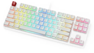 Aura V1 (White) Pudding Keycaps - Double Shot PBT Translucent for Mechanical Keyboards, 104 Key Set, TKL, Compact Compatible, English (US) Layout (Aura (White)) Aura V1 (White) Pudding Keycaps - Double Shot PBT Translucent for Mechanical Keyboards, 104 Key Set, TKL, Compact Compatible, English (US) Layout (Aura (White))