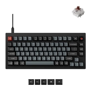 V1 8K Custom Mechanical Keyboard, 75% Wired Layout, Ultra-Low Latency 8000Hz, QMK Programmable, Hot-Swappable Brown Switches, RGB, for Gamers and Typists, Compatible with Mac/Windows/Linux V1 8K Custom Mechanical Keyboard, 75% Wired Layout, Ultra-Low Latency 8000Hz, QMK Programmable, Hot-Swappable Brown Switches, RGB, for Gamers and Typists, Compatible with Mac/Windows/Linux