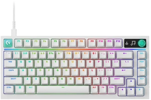 Loitech G316 X 75 Gaming Keyboard, Tactile Switches - White | 8 kHz report rate, hot-swappable, gasket structure, LED dot matrix display & dial, double shot PBT keycaps, USB-C, for PC Loitech G316 X 75 Gaming Keyboard, Tactile Switches - White | 8 kHz report rate, hot-swappable, gasket structure, LED dot matrix display & dial, double shot PBT keycaps, USB-C, for PC