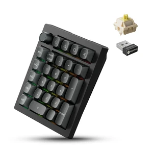 V0 Ultra 8K Polling Rate Wireless (2.4 GHz & Bluetooth) | ZMK Custom Number Pad with Hot-swappable Banana Switches, 360-Hr Battery, OSA PBT Keycaps RGB for Mac Windows Linux - Black V0 Ultra 8K Polling Rate Wireless (2.4 GHz & Bluetooth) | ZMK Custom Number Pad with Hot-swappable Banana Switches, 360-Hr Battery, OSA PBT Keycaps RGB for Mac Windows Linux - Black