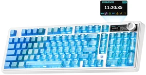 AJAZZ AK980 Pro Dual 8K Wireless Mechanical Keyboard(Blue,Lychee Switch) | 98% Dual 8K Gaming Keyboard,Tri-Mode Bluetooth Keyboard with Smart Display & Knob, Hot Swappable Creamy Keyboard for Win/Mac AJAZZ AK980 Pro Dual 8K Wireless Mechanical Keyboard(Blue,Lychee Switch) | 98% Dual 8K Gaming Keyboard,Tri-Mode Bluetooth Keyboard with Smart Display & Knob, Hot Swappable Creamy Keyboard for Win/Mac