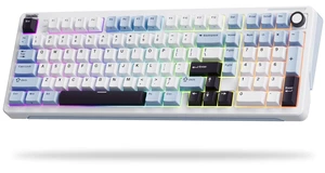 B98 Wireless Mechanical Keyboard with Knob, Linear Switch, White | Full Size RGB Gaming Keyboard with Number Pad, Creamy Bluetooth/2.4G/Wired Gasket Hot Swappable Keyboards for Win/Mac/PC Game B98 Wireless Mechanical Keyboard with Knob, Linear Switch, White | Full Size RGB Gaming Keyboard with Number Pad, Creamy Bluetooth/2.4G/Wired Gasket Hot Swappable Keyboards for Win/Mac/PC Game
