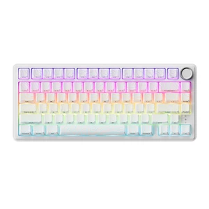XVX M75 Wireless Gaming Mechanical Keyboard,75% Layout with Knob and IMD Topographic Keycaps,BT5.0/2.4GHz/USB-C,Hot Swappable Creamy Switches, Gasket Structure,RGB Backlit Keyboard for Win/Mac,White XVX M75 Wireless Gaming Mechanical Keyboard,75% Layout with Knob and IMD Topographic Keycaps,BT5.0/2.4GHz/USB-C,Hot Swappable Creamy Switches, Gasket Structure,RGB Backlit Keyboard for Win/Mac,White