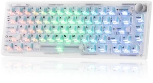 HE65 V2 TMR Hall Effect Gaming Keyboard with Volume Knob | Rapid Triggering, 8K Polling, 0.01mm Adjustable Actuation, Hybrid Hot-Swap, Creamy & Thocky, 2.4Ghz/BT for Mac/WIN (White) HE65 V2 TMR Hall Effect Gaming Keyboard with Volume Knob | Rapid Triggering, 8K Polling, 0.01mm Adjustable Actuation, Hybrid Hot-Swap, Creamy & Thocky, 2.4Ghz/BT for Mac/WIN (White)