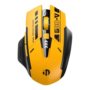 A9 Wireless Gaming Mouse, Rechargeable, 12800 DPI, RGB Light | Tri-Mode 2.4G/Type-C Wired/Bluetooth Wireless Mouse, Visible Battery Indicator, for Laptop/PC/Computer, Yellow A9 Wireless Gaming Mouse, Rechargeable, 12800 DPI, RGB Light | Tri-Mode 2.4G/Type-C Wired/Bluetooth Wireless Mouse, Visible Battery Indicator, for Laptop/PC/Computer, Yellow