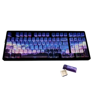 PBT Keycaps Side-Printed Keycap Set Double Shot Shine Through Custom Keycap 126 Keys Cherry Profile Gradient Purple Dawn Themed Keycaps for Cherry Mx Switchs Mechanical Keyboard PBT Keycaps Side-Printed Keycap Set Double Shot Shine Through Custom Keycap 126 Keys Cherry Profile Gradient Purple Dawn Themed Keycaps for Cherry Mx Switchs Mechanical Keyboard