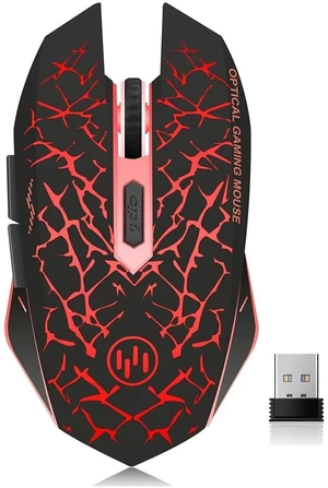 C12 Wireless Gaming Mouse,Rechargeable Mice Silent Click Cordless Mouse with 6 Buttons PC Gaming Mice Advanced Technology with 2.4GHZ Up to 2400DPI for PC Laptop (Red) C12 Wireless Gaming Mouse,Rechargeable Mice Silent Click Cordless Mouse with 6 Buttons PC Gaming Mice Advanced Technology with 2.4GHZ Up to 2400DPI for PC Laptop (Red)