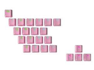 Rubber Keycap Set | Double Shot Translucent | OEM Profile for Mechanical Gaming Keyboard (Prism Pink, 23 Keys) Rubber Keycap Set | Double Shot Translucent | OEM Profile for Mechanical Gaming Keyboard (Prism Pink, 23 Keys)