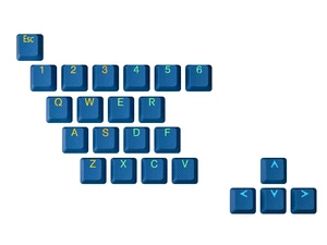 Rubberized Keycap Set | Double Shot Translucent | ABS + TPR | OEM Profile for Mechanical Gaming Keyboard (Dark Blue, 23 Keys) Rubberized Keycap Set | Double Shot Translucent | ABS + TPR | OEM Profile for Mechanical Gaming Keyboard (Dark Blue, 23 Keys)