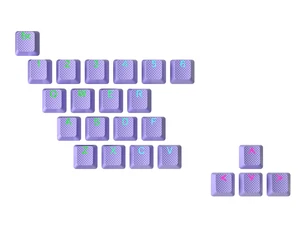 Rubberized Keycap Set | Double Shot Translucent | ABS + TPR | OEM Profile for Mechanical Gaming Keyboard (Lavender, 23 Keys) Rubberized Keycap Set | Double Shot Translucent | ABS + TPR | OEM Profile for Mechanical Gaming Keyboard (Lavender, 23 Keys)