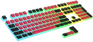 Pudding PBT Keycaps | 112 Double Shot Translucent ANSI US & ISO Layout | OEM Profile for RGB Mechanical Gaming Keyboard (Red & Black) Pudding PBT Keycaps | 112 Double Shot Translucent ANSI US & ISO Layout | OEM Profile for RGB Mechanical Gaming Keyboard (Red & Black)