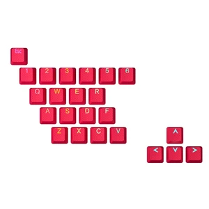 Rubber Backlit Doublesht Keycap Set | OEM Profile for Mechanical Keyboard (23 Keys, Spanish Red) Rubber Backlit Doublesht Keycap Set | OEM Profile for Mechanical Keyboard (23 Keys, Spanish Red)