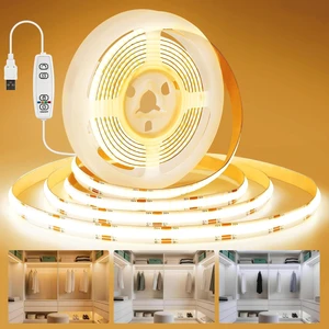 COB LED Strip Lights 6.6 FT, Dimmable 2700k-6500k USB Powered | Color Temperature Tunable,CRI90+,Memory,5V Flexible&Cuttable,Timer Led Tape Light for Cabinet Lights,Bedroom,TV Backlight COB LED Strip Lights 6.6 FT, Dimmable 2700k-6500k USB Powered | Color Temperature Tunable,CRI90+,Memory,5V Flexible&Cuttable,Timer Led Tape Light for Cabinet Lights,Bedroom,TV Backlight