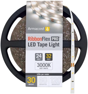 RibbonFlex Pro 24V White LED Strip Lights 30 LED/m, 3000K, 32.8 ft 144250 RibbonFlex Pro 24V White LED Strip Lights 30 LED/m, 3000K, 32.8 ft 144250