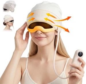 Head and Eye Massager 2 in 1 Electric Head Massager Rechargeable | 6 Zone Kneading, 6 Level Heat, Remote Controller, Portable with View Window, Soothes Head Tension Tired Eyes Head and Eye Massager 2 in 1 Electric Head Massager Rechargeable | 6 Zone Kneading, 6 Level Heat, Remote Controller, Portable with View Window, Soothes Head Tension Tired Eyes