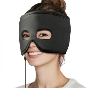 Sinus Mask, Heated Face Mask for Sinus Pressure, Migraine & Headache Relief, USB Corded Face Heating Pad with 3 Temperature Settings & 30-Min Auto Shut-Off Sinus Mask, Heated Face Mask for Sinus Pressure, Migraine & Headache Relief, USB Corded Face Heating Pad with 3 Temperature Settings & 30-Min Auto Shut-Off