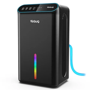 Dehumidifier for Home (98 OZ, 1000 sq ft), Small Quiet Dehumidifiers with Drain Hose, Auto Shut-Off, Sleep Mode, 3 Timer Modes, for Bedroom, Bathroom, Basement (CT6-Light Black) Dehumidifier for Home (98 OZ, 1000 sq ft), Small Quiet Dehumidifiers with Drain Hose, Auto Shut-Off, Sleep Mode, 3 Timer Modes, for Bedroom, Bathroom, Basement (CT6-Light Black)
