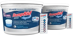 Hi-Capacity Moisture Absorber Bucket, Lavender Vanilla, 2 lb. 15.5 oz. & Moisture Detection Strip (2 Pack), Attracts & Traps Excess Moisture Hi-Capacity Moisture Absorber Bucket, Lavender Vanilla, 2 lb. 15.5 oz. & Moisture Detection Strip (2 Pack), Attracts & Traps Excess Moisture