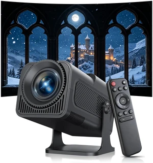 Native 1080P Mini Projector with WiFi and Bluetooth, Portable Projector | 4K Support, 300 ANSI, Auto Keystone, 5W Speaker, Built-in Apps 180° Rotatable Window Movie Projector for Bedroom Outdoor Native 1080P Mini Projector with WiFi and Bluetooth, Portable Projector | 4K Support, 300 ANSI, Auto Keystone, 5W Speaker, Built-in Apps 180° Rotatable Window Movie Projector for Bedroom Outdoor