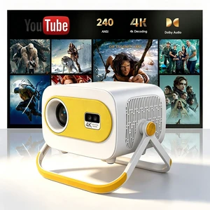 Mini Projector with 1080P Support 240 ANSI Lumens WiFi Bluetooth 5.2 | Smart Portable Outdoor Movie Projector Built-in Apps Auto Keystone, 5W Speaker 4K Support for Home Theater Travel Mini Projector with 1080P Support 240 ANSI Lumens WiFi Bluetooth 5.2 | Smart Portable Outdoor Movie Projector Built-in Apps Auto Keystone, 5W Speaker 4K Support for Home Theater Travel