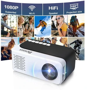 SEXZCUSKT Mini Projector, HD 1080P WiFi Video Projector, Portable Outdoor Projector with Tripod, Gift for Kids, Home Theater Movie Phone Projector Compatible with USB, AV, Smartphone/Tablet/Laptop SEXZCUSKT Mini Projector, HD 1080P WiFi Video Projector, Portable Outdoor Projector with Tripod, Gift for Kids, Home Theater Movie Phone Projector Compatible with USB, AV, Smartphone/Tablet/Laptop