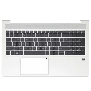 CCGDZKJ N01933-001 Replacement Upper Case Palmrest for HP Probook 450 G9 | for HP Probook 455 G9, US Layout Backlit Keyboard and SIM Card Slot, Silver Metal Top Cover CCGDZKJ N01933-001 Replacement Upper Case Palmrest for HP Probook 450 G9 | for HP Probook 455 G9, US Layout Backlit Keyboard and SIM Card Slot, Silver Metal Top Cover
