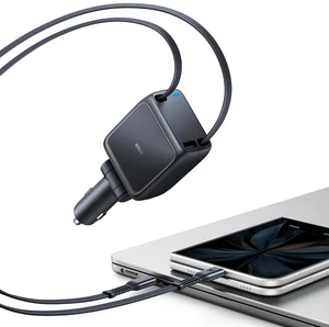 ESR Xtend 100W Retractable Car Charger USB-C & USB-A, Fast Charge, 3-in-1 | Car Cigarette Lighter Adapter, Car Phone Charger, Car Accessories for iPhone 18 Pro/Duo/17-12, Samsung/Google, MacBook, iPad ESR Xtend 100W Retractable Car Charger USB-C & USB-A, Fast Charge, 3-in-1 | Car Cigarette Lighter Adapter, Car Phone Charger, Car Accessories for iPhone 18 Pro/Duo/17-12, Samsung/Google, MacBook, iPad