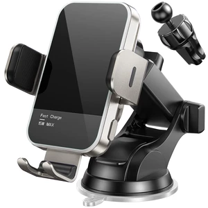 Wireless Car Charger,7 Colored RGB Backlit 15W Auto Clamping Car Charger Phone Mount Holder for iPhone 15 14 13 12 Mini Pro Max 11 XR X, Samsung Galaxy S23 Ultra S22 S21+ S10+ Note 20, etc - Silver Wireless Car Charger,7 Colored RGB Backlit 15W Auto Clamping Car Charger Phone Mount Holder for iPhone 15 14 13 12 Mini Pro Max 11 XR X, Samsung Galaxy S23 Ultra S22 S21+ S10+ Note 20, etc - Silver