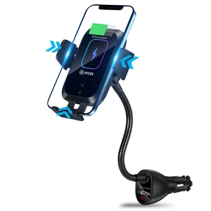 HVDI Wireless Car Charger Mount,Car Cigarette Lighter 15W Qi Fast Charging Auto-Clamping Dual QC 3.0 Port Air Vent Car Charger Phone Holder,for iPhone 13 Pro Max/12/11/XR/X/8,Samsung S21/S20/S10/9/8 HVDI Wireless Car Charger Mount,Car Cigarette Lighter 15W Qi Fast Charging Auto-Clamping Dual QC 3.0 Port Air Vent Car Charger Phone Holder,for iPhone 13 Pro Max/12/11/XR/X/8,Samsung S21/S20/S10/9/8