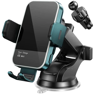 Wireless Car Charger,7 Colored LED Backlit 15W Auto Clamping Phone Mount Holder fit for iPhone 15 14 13 12 Mini Pro Max 11 XR XS X, Samsung Galaxy S23 Ultra S22 S21+ S10+ Note 20, etc - Green Wireless Car Charger,7 Colored LED Backlit 15W Auto Clamping Phone Mount Holder fit for iPhone 15 14 13 12 Mini Pro Max 11 XR XS X, Samsung Galaxy S23 Ultra S22 S21+ S10+ Note 20, etc - Green