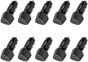 (10pack) SUNDA USB C Fast Car Charger 51W Dual Ports PD/PPS&QC3.0, Cell Phone Automobile Chargers, for Apple Smart-Phones and Android Car Charger, Compatible with iPhone 16/15 Pro/14 Mini/iPhone 13 (10pack) SUNDA USB C Fast Car Charger 51W Dual Ports PD/PPS&QC3.0, Cell Phone Automobile Chargers, for Apple Smart-Phones and Android Car Charger, Compatible with iPhone 16/15 Pro/14 Mini/iPhone 13