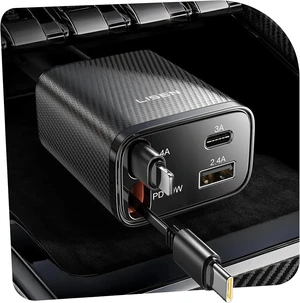 LISEN Retractable Car Charger, 84W Car Charger USB C Fast Charger Adapter, Car Accessories for Men Women, Gifts for Fathers Day for Men Dad Husband, for iPhone 17 16 15 14 13 12 Pro Max, Carbon-Grey LISEN Retractable Car Charger, 84W Car Charger USB C Fast Charger Adapter, Car Accessories for Men Women, Gifts for Fathers Day for Men Dad Husband, for iPhone 17 16 15 14 13 12 Pro Max, Carbon-Grey