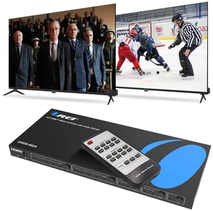 OREI 4x2 HDMI Matrix Switch 4K with Audio Extraction, ARC, EDID, Downscale | HDMI Switch with Audio Extractor, 4 HDMI Ports Matrix 18Gbps, Dolby Vision, HDR10+, HLG, optical & analog L/R out OREI 4x2 HDMI Matrix Switch 4K with Audio Extraction, ARC, EDID, Downscale | HDMI Switch with Audio Extractor, 4 HDMI Ports Matrix 18Gbps, Dolby Vision, HDR10+, HLG, optical & analog L/R out