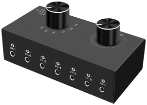 6-Way Audio Switcher, 3.5mm (1/8") Stereo Audio Switcher, Plug & Play Compatible with PC, Laptop, MP3, MP4, Headphone, Game System ect. (6 in-1 Out) 6-Way Audio Switcher, 3.5mm (1/8") Stereo Audio Switcher, Plug & Play Compatible with PC, Laptop, MP3, MP4, Headphone, Game System ect. (6 in-1 Out)