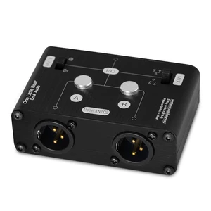 2 Way XLR Balanced Stereo Audio Switcher Passive A/B Mini Switch Box Mixer Sound Splitter (KN102, 1-IN-2-OUT) 2 Way XLR Balanced Stereo Audio Switcher Passive A/B Mini Switch Box Mixer Sound Splitter (KN102, 1-IN-2-OUT)
