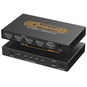 CORSAHD 8K@60Hz HDMI 2.1 Switch 4x1 4K 120Hz 48Gbps,HDCP 2.3,ARC,VRR,CEC,HDMI Switcher 4 in 1 Out,4 Port HDMI Selector,IR Remote,3D,HDR 10,Dolby Atmos,for TV,PS5,Xbox,Fire Stick,Roku,Blu Ray,Projector CORSAHD 8K@60Hz HDMI 2.1 Switch 4x1 4K 120Hz 48Gbps,HDCP 2.3,ARC,VRR,CEC,HDMI Switcher 4 in 1 Out,4 Port HDMI Selector,IR Remote,3D,HDR 10,Dolby Atmos,for TV,PS5,Xbox,Fire Stick,Roku,Blu Ray,Projector