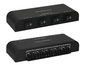 XtremPro 2 or 4 Way Speaker Switch, 1 in 2 Out or 1 in 4 Out Way Pair Stereo Speaker Selector W/Screw Type Connections Metal Non-Slip Box - 61051 (1 x 4 Way) XtremPro 2 or 4 Way Speaker Switch, 1 in 2 Out or 1 in 4 Out Way Pair Stereo Speaker Selector W/Screw Type Connections Metal Non-Slip Box - 61051 (1 x 4 Way)