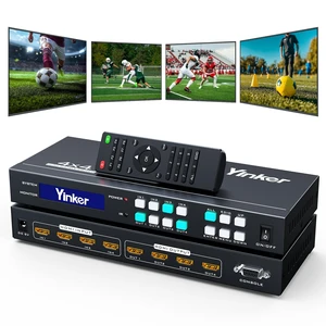 Yinker 4K HDMI Matrix Switch 4x4, HDMI Matrix Switcher/Splitter 4 in 4 Out with Backlit Button, Support 4K@30Hz 4:4:4, IR Remote & RS232 Control, HDCP, EDID, RGB, YUV(Downscale 4K & 1080P Together) Yinker 4K HDMI Matrix Switch 4x4, HDMI Matrix Switcher/Splitter 4 in 4 Out with Backlit Button, Support 4K@30Hz 4:4:4, IR Remote & RS232 Control, HDCP, EDID, RGB, YUV(Downscale 4K & 1080P Together)