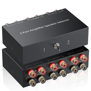 PROZOR 2(1)-in-1(2)-Out Amp Amplifier Speaker Switcher Selector | 2-Way Speaker switcher selector box with A/B Switch No External Power Easy A/B Gear Comparison, No Cable Swaps PROZOR 2(1)-in-1(2)-Out Amp Amplifier Speaker Switcher Selector | 2-Way Speaker switcher selector box with A/B Switch No External Power Easy A/B Gear Comparison, No Cable Swaps