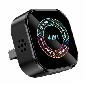 Wireless CarPlay Adapter Screen Mirror, Mini 4 in 1 Wired to Wireless Dongle for CarPlay/Android Auto, Mirror Cast for iOS & Android Phone, Lower Latency, Plug & Play with USB A/USB C Port Wireless CarPlay Adapter Screen Mirror, Mini 4 in 1 Wired to Wireless Dongle for CarPlay/Android Auto, Mirror Cast for iOS & Android Phone, Lower Latency, Plug & Play with USB A/USB C Port