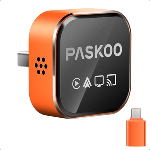 PASKOO Wireless CarPlay Adapter for Apple iPhone & Android Phones | CarPlay Wireless with Screen Mirroring, WiFi 6 & Bluetooth 5.4,Zero Latency, Plug and Play for 1000+Vehicles with USB/USB-C PASKOO Wireless CarPlay Adapter for Apple iPhone & Android Phones | CarPlay Wireless with Screen Mirroring, WiFi 6 & Bluetooth 5.4,Zero Latency, Plug and Play for 1000+Vehicles with USB/USB-C