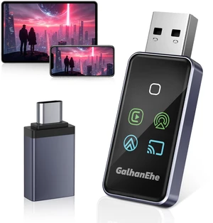 4 In1 Wireless CarPlay Adapter, Screen Mirroring Adapter for iPhone&Android | Wired to Wireless, Car Screen to Watch Videos, No Delay for iOS 10+ & Android 11+ 4 In1 Wireless CarPlay Adapter, Screen Mirroring Adapter for iPhone&Android | Wired to Wireless, Car Screen to Watch Videos, No Delay for iOS 10+ & Android 11+