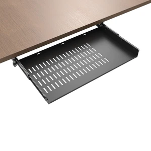 JINGCHENGMEI 21 inch Sliding Under Desk Laptop Mount Tray with Air Vents | Metal Under Desk Slide Out Tray for Laptop (21 Inch) JINGCHENGMEI 21 inch Sliding Under Desk Laptop Mount Tray with Air Vents | Metal Under Desk Slide Out Tray for Laptop (21 Inch)