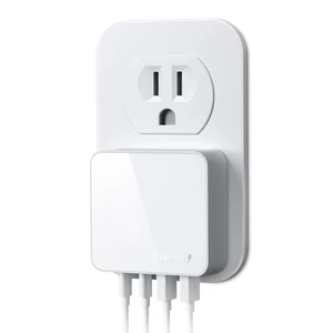 Nekmit Flat USB C Wall Charger Block, 70W Total Output Fast USB C Wall Plug with 2 USB-C and 2 USB-A Ports for iPhone 17/17 Pro Max/16 Series, MacBook Pro, iPad, AirPods Nekmit Flat USB C Wall Charger Block, 70W Total Output Fast USB C Wall Plug with 2 USB-C and 2 USB-A Ports for iPhone 17/17 Pro Max/16 Series, MacBook Pro, iPad, AirPods