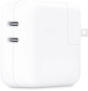Apple 35W Dual USB-C Port Power Adapter: Fast and Convenient Charging, Type C Wall Charger Apple 35W Dual USB-C Port Power Adapter: Fast and Convenient Charging, Type C Wall Charger