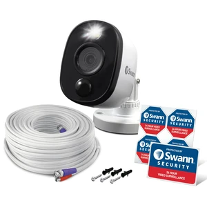 Swann Add-On DVR Bullet Security Camera System with Sensor Spotlight, 1080p Full HD Video, Indoor or Outdoor Design, Dusk to Dawn Color Night Vision Plus True Detect Heat and Motion Detection Swann Add-On DVR Bullet Security Camera System with Sensor Spotlight, 1080p Full HD Video, Indoor or Outdoor Design, Dusk to Dawn Color Night Vision Plus True Detect Heat and Motion Detection