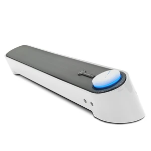 GOgroove Computer Speaker Mini Soundbar - USB Powered PC Sound Bar with Easy Setup Wired AUX, Stereo Audio, Microphone Port, Volume Control Knob, Under Monitor Design for Desktop (White) GOgroove Computer Speaker Mini Soundbar - USB Powered PC Sound Bar with Easy Setup Wired AUX, Stereo Audio, Microphone Port, Volume Control Knob, Under Monitor Design for Desktop (White)