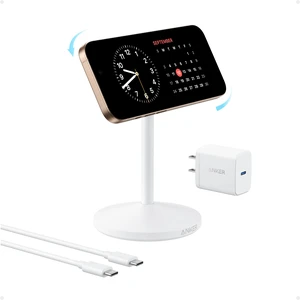 Anker MagSafe Charger, MagGo Qi2 15W 360-Degree Wireless Charger Stand | Qi2-Certified Magnetic Mount with Full Rotation, Magnetic Stand for iPhone 17 / 16 / 15 / 14 Series Anker MagSafe Charger, MagGo Qi2 15W 360-Degree Wireless Charger Stand | Qi2-Certified Magnetic Mount with Full Rotation, Magnetic Stand for iPhone 17 / 16 / 15 / 14 Series