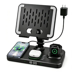 Wireless Charging Station for Apple Devices, Only for Apple Watch Charging | 180° LeftRight Rotation,HeightAdjustable for Neck Comfort, Metal Rotating Joint&Upper Bracket Wireless Charging Station for Apple Devices, Only for Apple Watch Charging | 180° LeftRight Rotation,HeightAdjustable for Neck Comfort, Metal Rotating Joint&Upper Bracket
